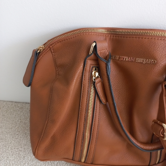 Christian Siriano Tan Leather Medium Women's Tote Bag - Picture 9 of 15